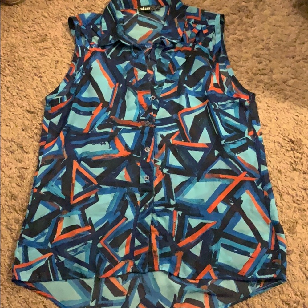 Multi colored blouse tank
